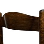 Set Van 4 Donkerbruine Houten Stoelen Jaren 70 Minimalist thumbnail 21