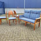 Vintage Eetkamerset - 3 Stoelen Pj Denmark + 1 Bankje Schou Andersen thumbnail 7