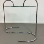 2 Vintage IKEA Ry Glas En Chroom Bijzettafeltjes Tord Bjorklund thumbnail 4