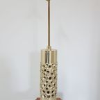 Unique Brutalist Table Lamp - Silver-plated Aluminum - Willy Luyckx For Aluclair - 1960s thumbnail 3
