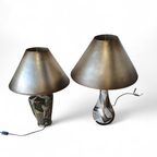 Alexander Kalifano / Modern Impressionist Art Vase Lamps / Circa 1980s thumbnail 11