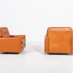 Danish Modern Cognac Leather Armchairs From 1960’S thumbnail 5