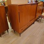 Vintage Deens Highboard Dressoir Teak Kast Kastje thumbnail 3