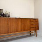 Vintage Houten Dressoir / Sideboard Met 3 Deurtjes En 4 Lades thumbnail 4