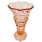 Artdeco Vaas Scailmont Rosaline Roze Glas 1930’s thumbnail 3