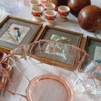 Vintage Chinees Koekjesblik Roze Goud thumbnail 7