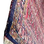 Perzisch Hosseinabad Vloerkleed Rood 120X160Cm - Vintage Tapijt - Rood Beige Donkerblauw - Reliving thumbnail 10