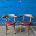 2 Art Nouveau Bentwood Chairs Thonet Stijl thumbnail 2