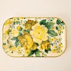 Fifties Vintage Dienblad Glasvezel Serveerblad Bloemen thumbnail 3