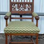 Spindle Back Tapestry Arm Chair thumbnail 4