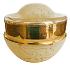 Art Deco Sieradendoosje Glas Goud Geel Patroon 1950’s thumbnail 5