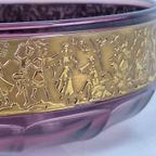 Art Nouveau Glazen Kom Moser Karlsbad 1920 Amethist Schaal thumbnail 9