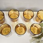Vintage Luminarc Cavalier Glazen Amber Oker (7X) thumbnail 7