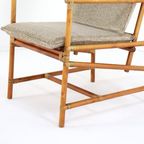 Set Van 4 Safari Bamboo Fauteuils + Tafeltje Vintage thumbnail 5