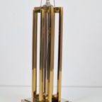 Vintage Tafellamp Willy Daro Regency Messing Chroom '80 Lamp thumbnail 9