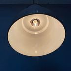 Grote Industriële Blauwgrijze Emaille Hanglamp thumbnail 6