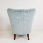 Vintage Artifort Theo Ruth Cocktail Fauteuil | Blauwe Rib thumbnail 4