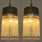 5 Beschikbaar ! Vintage Opaline Staafjes Hanglampen Kroonluchters thumbnail 5