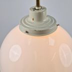 Vintage Bol Hanglamp Schoollamp Koper Stang Art Deco ‘50 thumbnail 7