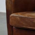 Comfortabele Schapenleren Art Deco Design Fauteuil Met Een Luxe Uitstraling thumbnail 10