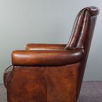 Armchair Van Schapenleer Met Hoge Rug En In Goede Staat, Top Kleuren thumbnail 7