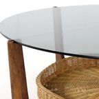 Ronde Vintage Salontafel Met Lectuurhouden 'hilla' thumbnail 5