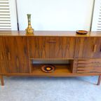 Prachtig Vintage Palissander Highboard Buffet 242 Cm thumbnail 4