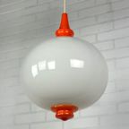 Space Age Hanglamp Met Melk Glas Bol thumbnail 4