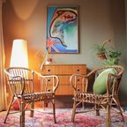 Vintage Rotan Set - Bohemian Interieur/Tuinstoelen thumbnail 2