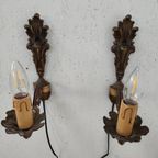 Vintage Messing Hollywood Regency Wandlampjes Bedlampjes Set Prijs thumbnail 8