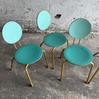 Vintage Blue And Gold Kids Chairs thumbnail 4