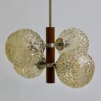 Vintage Plafondlamp, 4-Armige Lamp - Hout, Amberkleurig | 01200 thumbnail 3