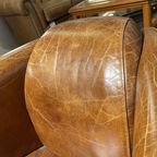 2 X Vintage Aviator Fauteuils In Generfd Cognac Leer Piloten Stoelen thumbnail 6