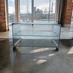 Vintage Glazen Bar Cart / Bijzettafeltje Gallotti & Radice thumbnail 7