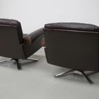 Vintage De Sede Ds-31 Draai Fauteuil In Bruin Leer thumbnail 14