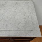 Vintage Antiek Dressoir Commode Ladekast Badkamermeubel Met Marmer Blad 704 thumbnail 10