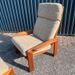 Vintage Stoel Fauteuil Easy Chair Teak Met Hocker