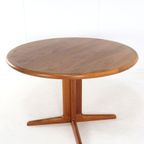 Korup Ronde 2x Verlengbare Eettafel Vintage Deens Massief Teak 'nollund' thumbnail 3