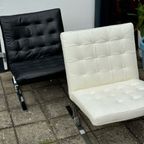 Pair Of Barcelona Style Leather Chairs thumbnail 4