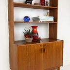 Scandinavisch Vintage Teak Fineren Boekenkast Olne thumbnail 10