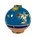 Bolvaasje ''Le Bal'' Van Jean Boggio Voor Emaux Longwy, Jaren 90 thumbnail 6