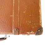 Vintage Bruine Nubuck Leren Koffer Leder Shabby Chic thumbnail 6
