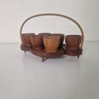 Mid Century Teak Eierdopjes Vintage Design thumbnail 2