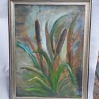 Origineel Olieverfschilderij Groen Schilderij. thumbnail 5