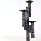 Grote Brutalist Vintage Kandelaar Vloerkandelaar thumbnail 6