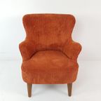 Vintage Artifort Theo Ruth Fauteuil Stoel Corduroy Rib Steen thumbnail 6