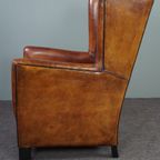 Royale Schapenleren Art Deco Oorfauteuil thumbnail 6