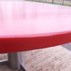 Rode Ronde Xl Eettafel 130 Cm Vintage Space Age Design Tafel thumbnail 11