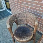 2 Vintage Rotan Stoelen Boho thumbnail 6