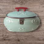 Mooie Bmf Foreign Mintgroene Keramiek Lunchbox `20 -`30 thumbnail 6